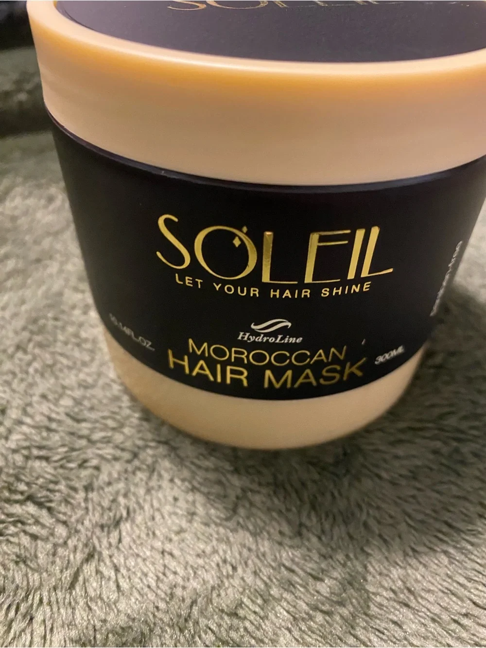 SOLEIL Moroccan Hair Mask - Cream & Black Jar